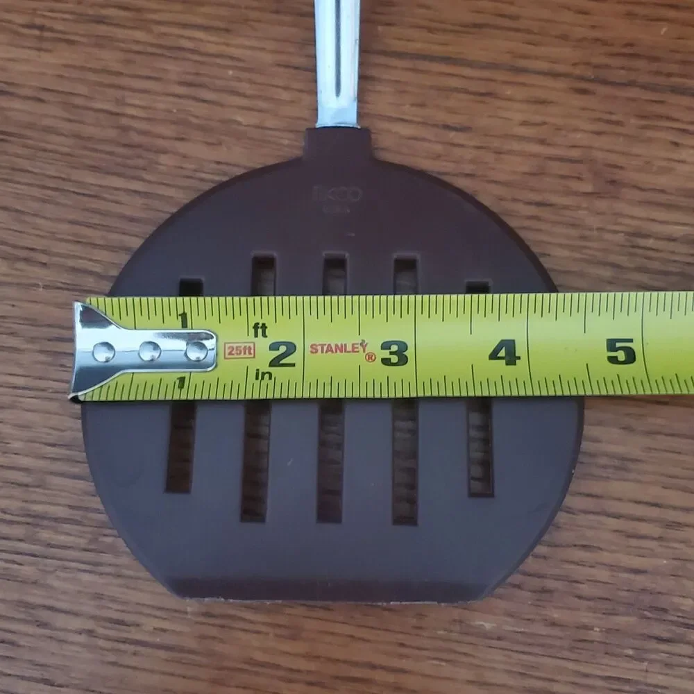 Vintage Ekco Spatula Brown And Tan Slotted Vegetable Logo Kitchen Utensil USA
